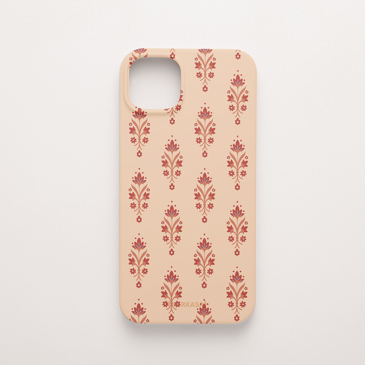 Funda de móvil Buti Mughal, diseño original de KARKASA, silicona rosa nude