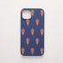 Funda de móvil Damasco Persa, diseño original de KARKASA, silicona azul marino