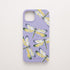 Funda KARKASA Silk Touch lila con estampado de libélulas doradas con alas detalladas. Carcasa estilo joyería botánica.