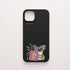 Funda KARKASA Silk Touch negra con ilustración de koala llevando un bolso rosa con la frase Slow Life y hojas tropicales. Carcasa estilo mindfulness.