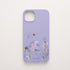 Funda KARKASA Silk Touch lila con ilustración fina de dientes de león, flores silvestres, abejas y saltamontes. Carcasa diseño prado.