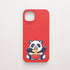 Funda KARKASA Silk Touch roja con ilustración kawaii de un oso panda comiendo un bol de ramen. Carcasa de estilo anime japonés.