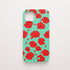 Funda KARKASA Silk Touch verde menta con estampado vibrante de amapolas rojas. Carcasa diseño floral rojo.