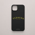 Funda negra con la palabra "VERBENA" en amarillo y el texto "Made in Galicia" debajo, diseño minimalista de Son un Toxo.