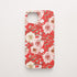 Funda KARKASA Silk Touch roja con diseño Vintage Roses de flores suaves. Carcasa protectora de silicona mate para smartphone.