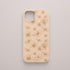 Funda KARKASA Silk Touch  rosa nude con dibujo de flores exóticas en trazo lineal dorado. Carcasa mate de silicona estilo artístico.