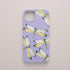 Funda KARKASA Silk Touch lila con estampado de libélulas doradas con alas detalladas. Carcasa estilo joyería botánica.