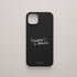 Funda de silicona Silk Touch negra con la frase &